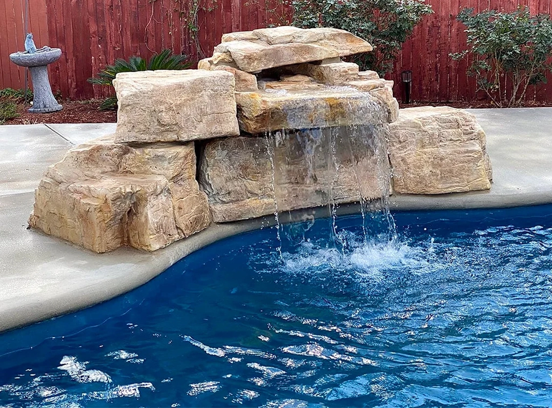 pool waterfall